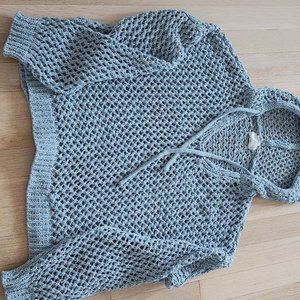 Knit hooded  sweater